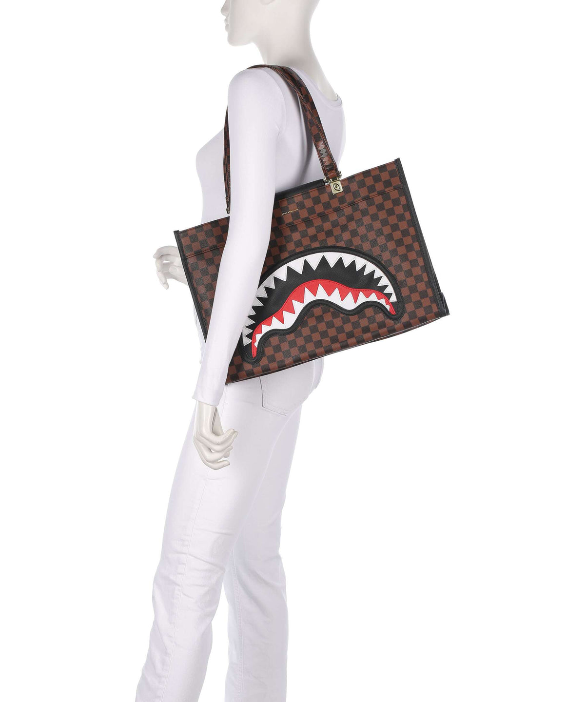 Sprayground Sawtooth Sharks in Paris Tote bag brown