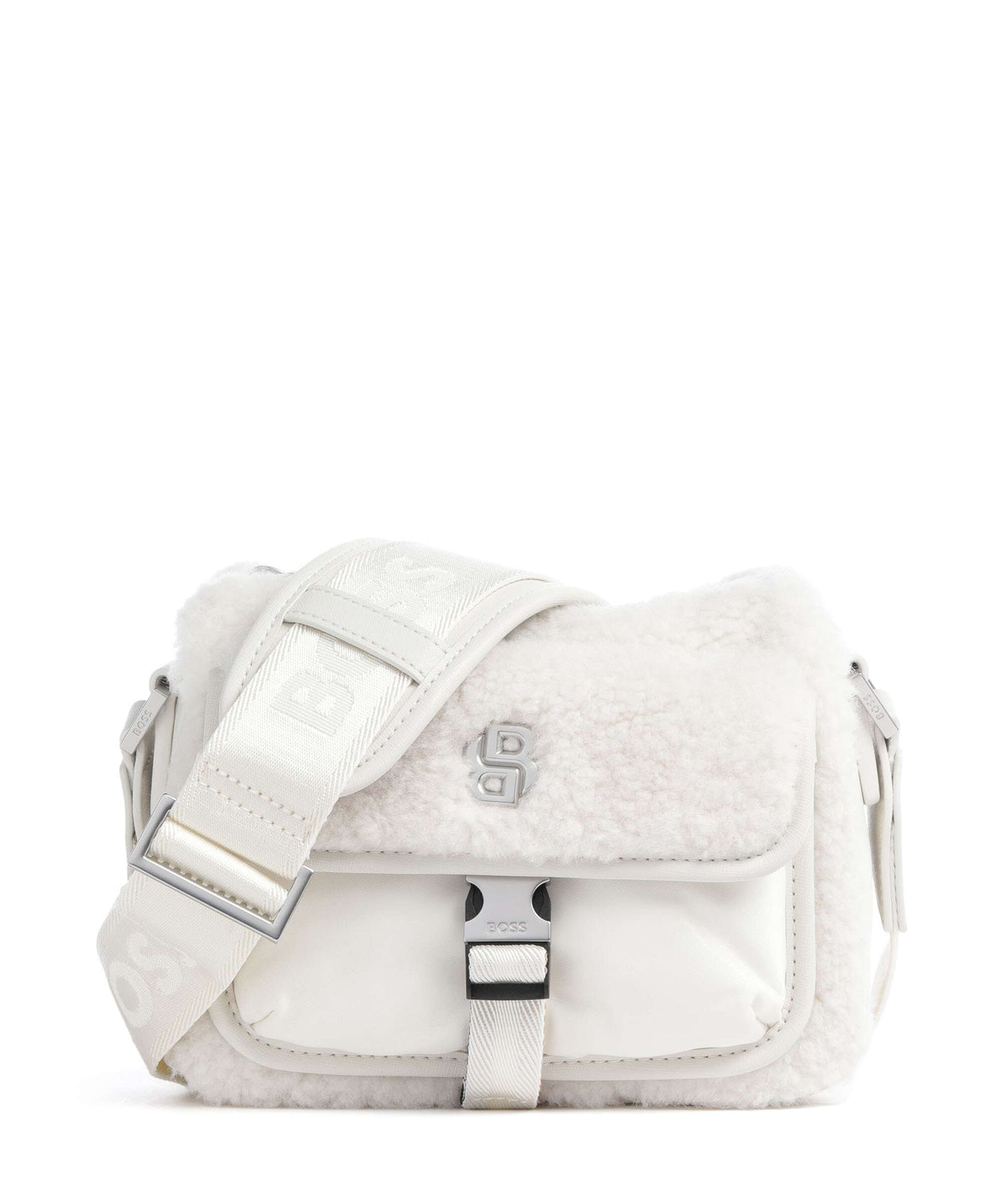 BOSS B Icon Crossbody bag open white
