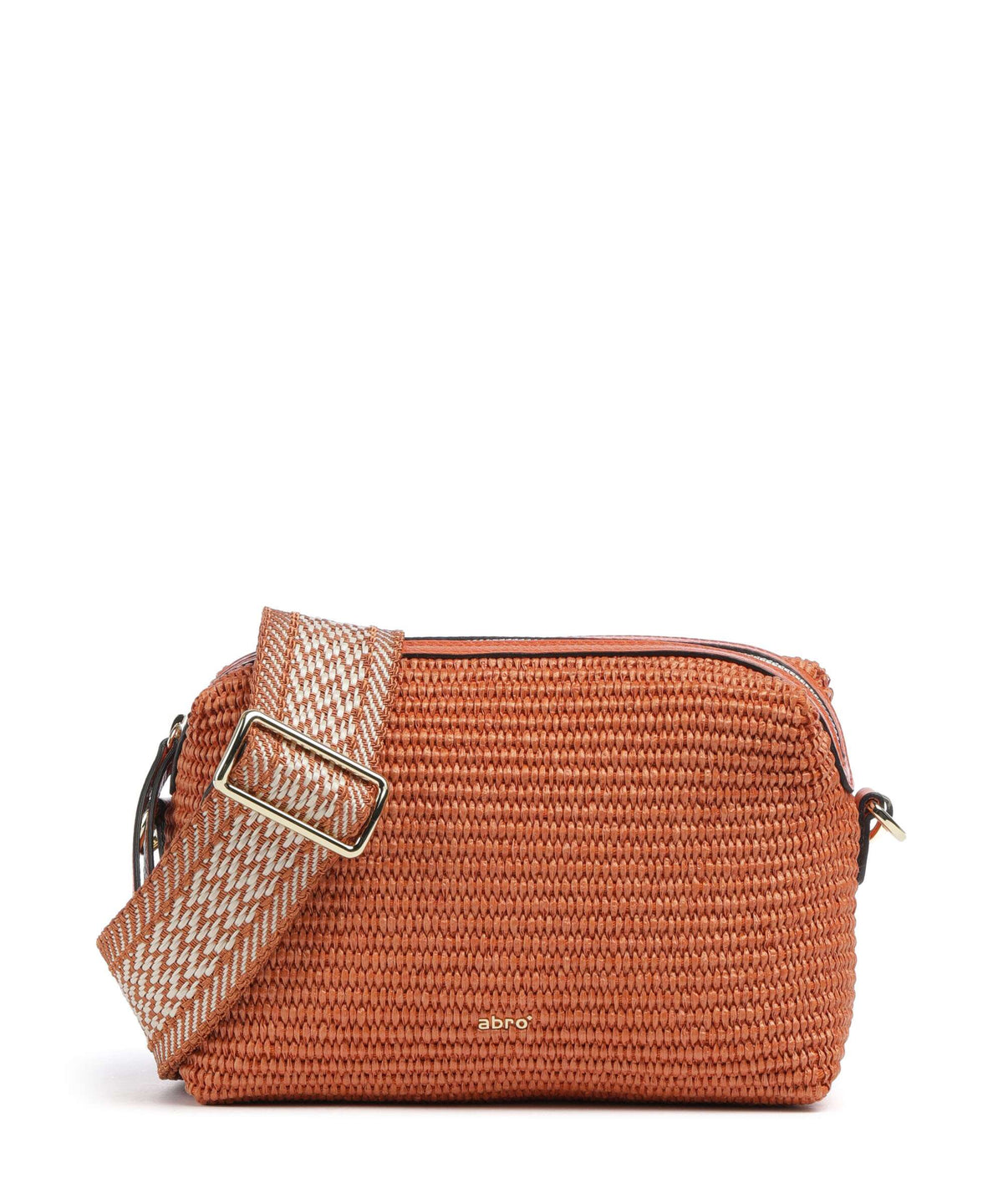Abro Raffia Kaia Crossbody bag orange