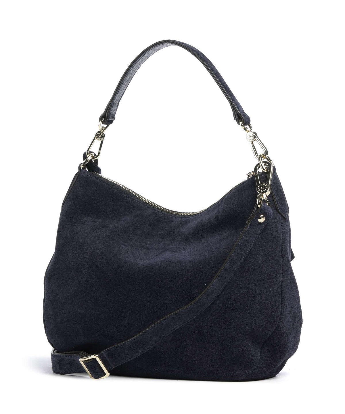 Abro Suede Juna Small Hobo bag navy