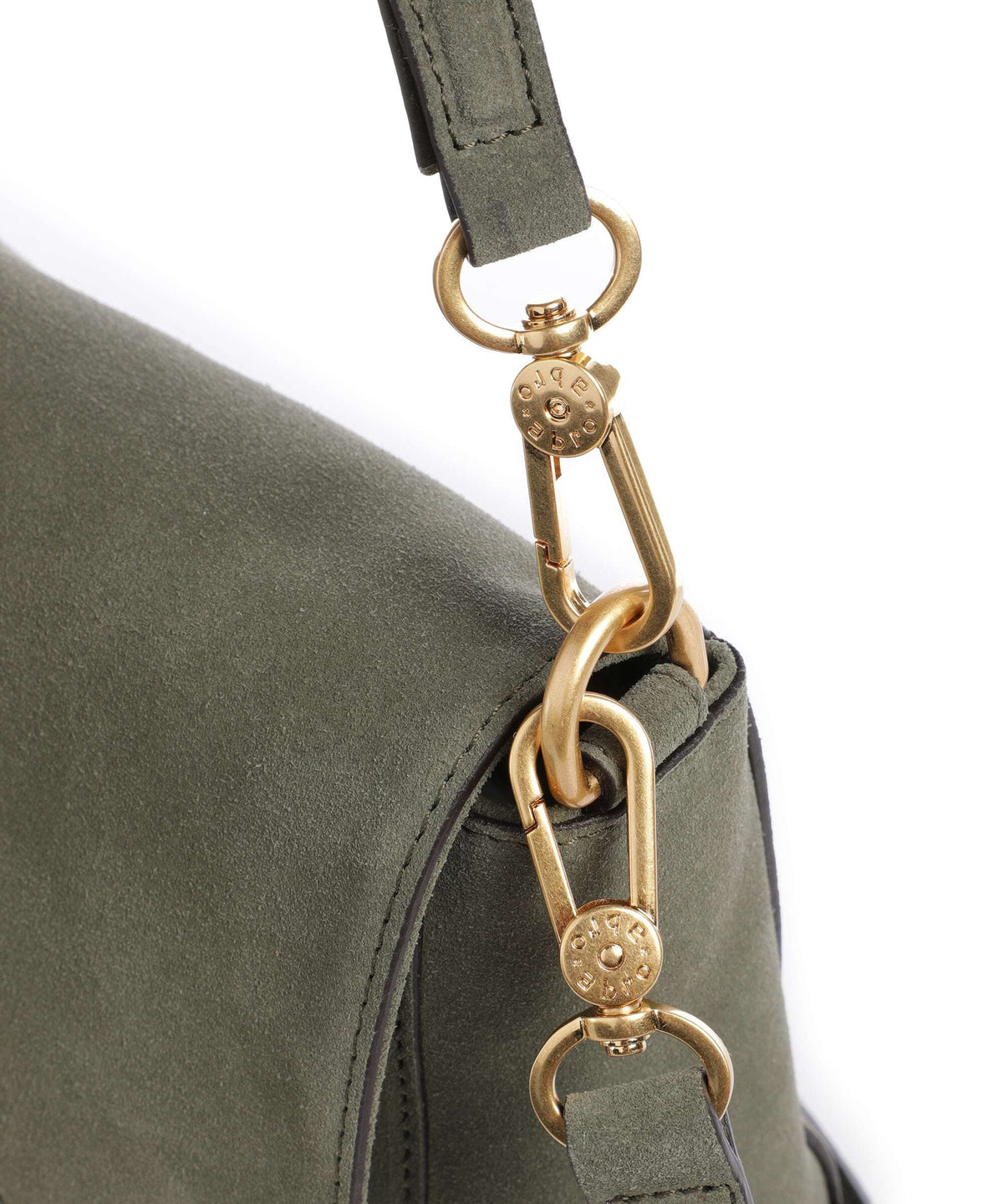 Abro Suede Temi Shoulder bag oliv