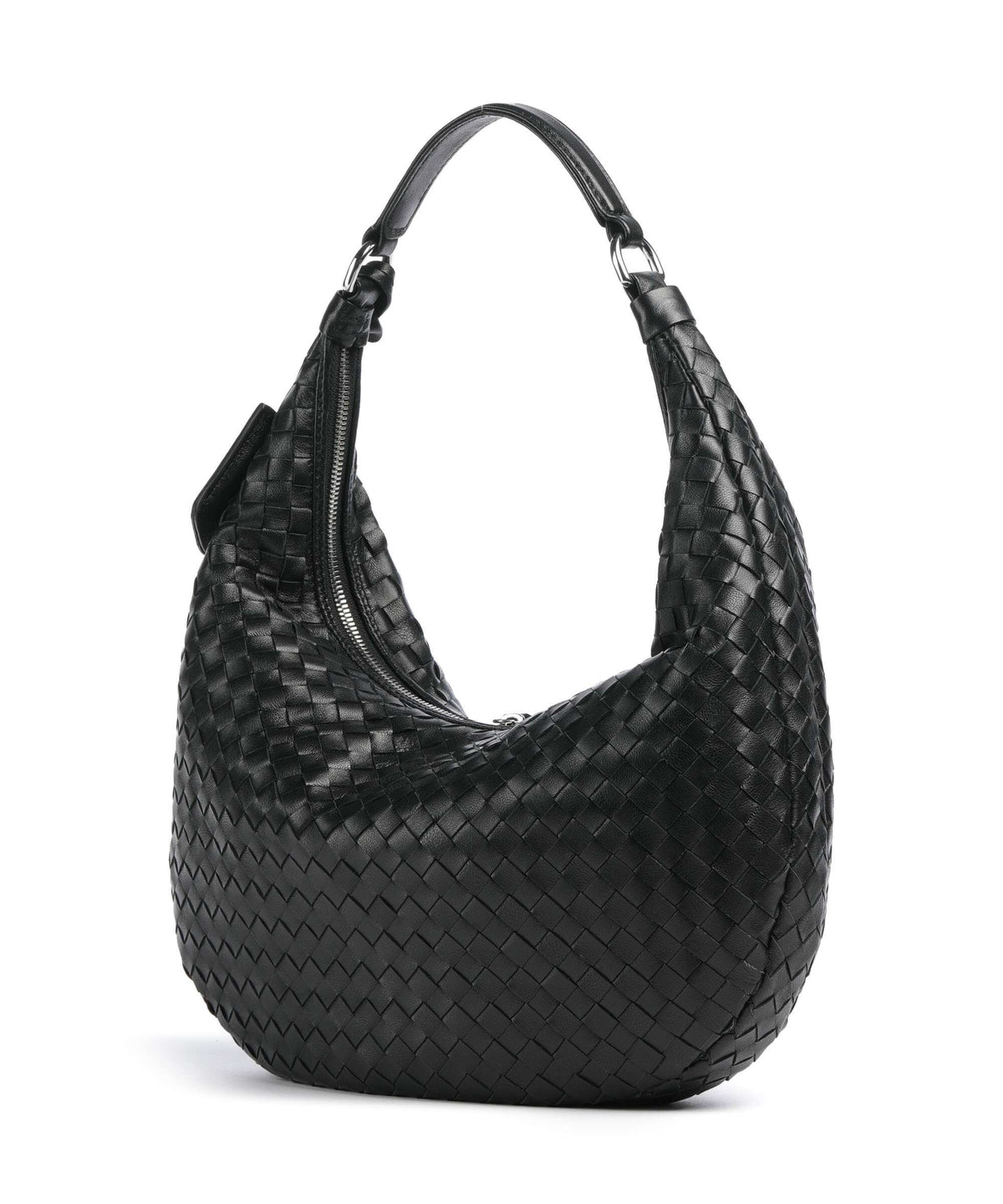 Abro Piuma Nana Small Hobo bag black/nickel