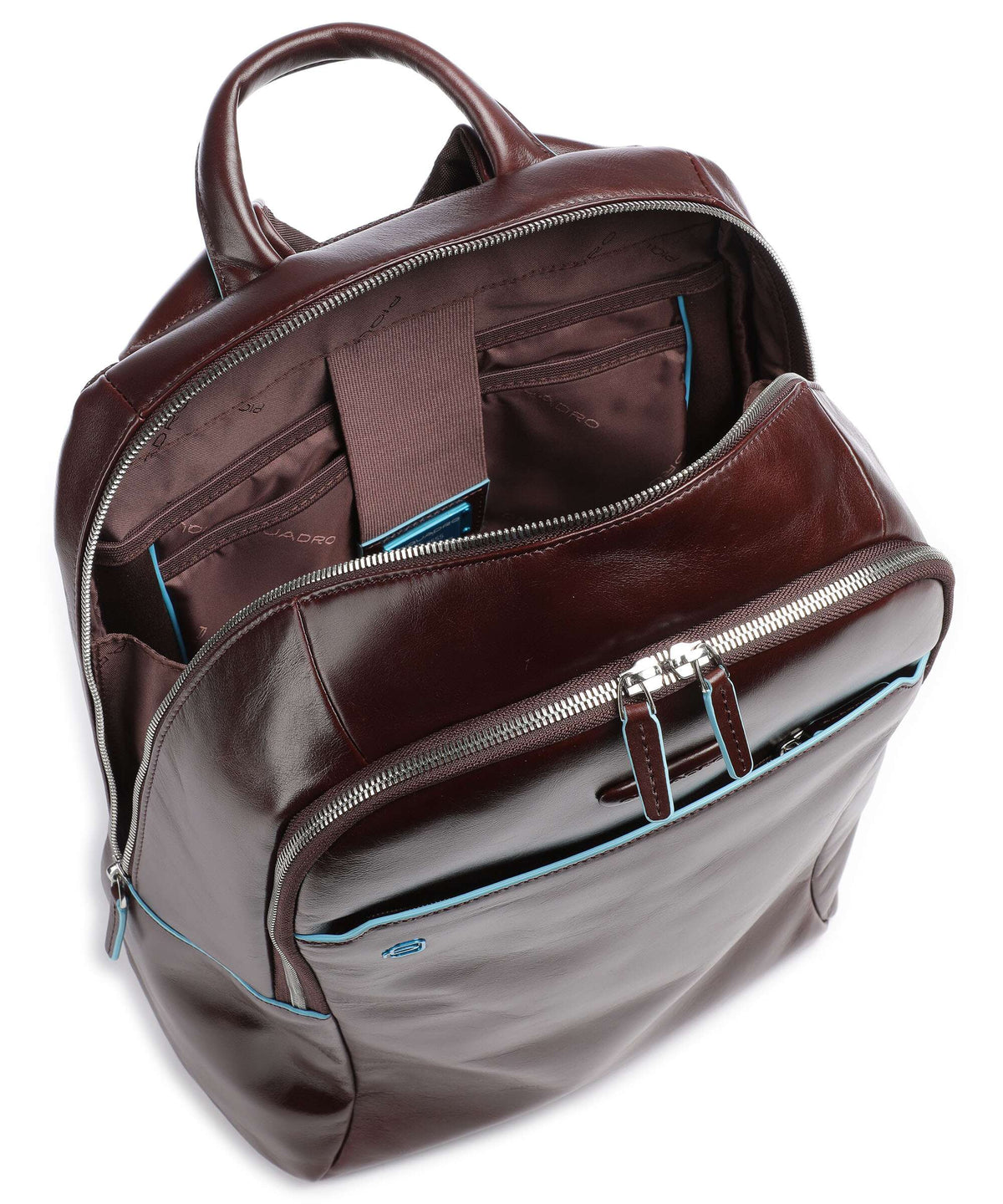 Piquadro Blue Square Laptop backpack mahogany