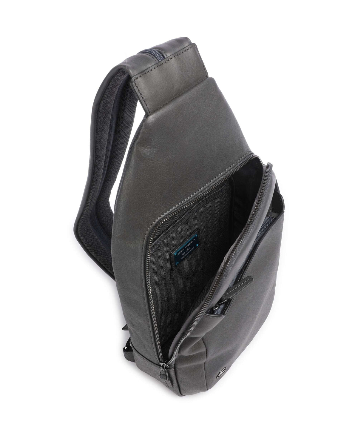 Piquadro Black Square Sling bag blue ocean