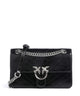 Pinko Love One Mini Schoudertas nero limousine/matt silver