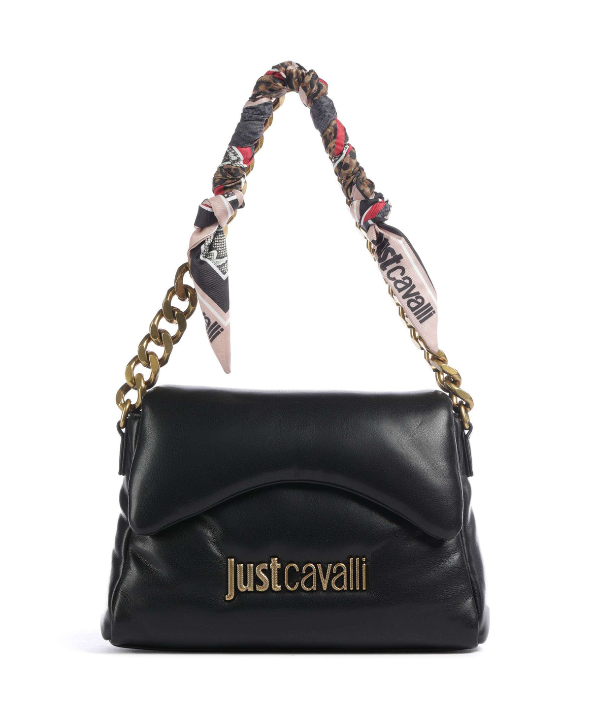 Just Cavalli Puffy Foulard Shoulder bag black