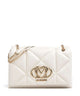Love Moschino Embossed Q Sac porté épaule ivory