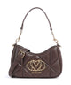 Love Moschino Embossed Q Sac porté épaule chocolate
