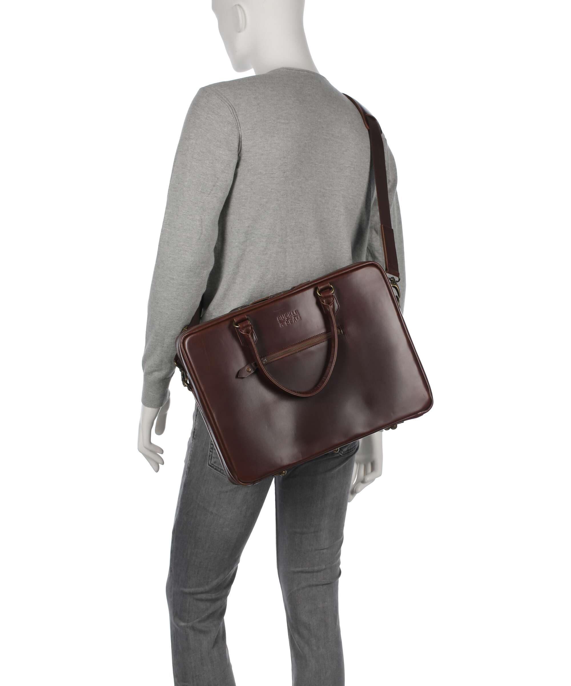 Buckle & Seam Albert Briefcase brown