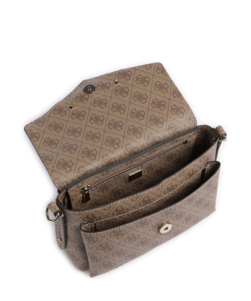 Guess Brenton Eco Shoulder bag latte logo