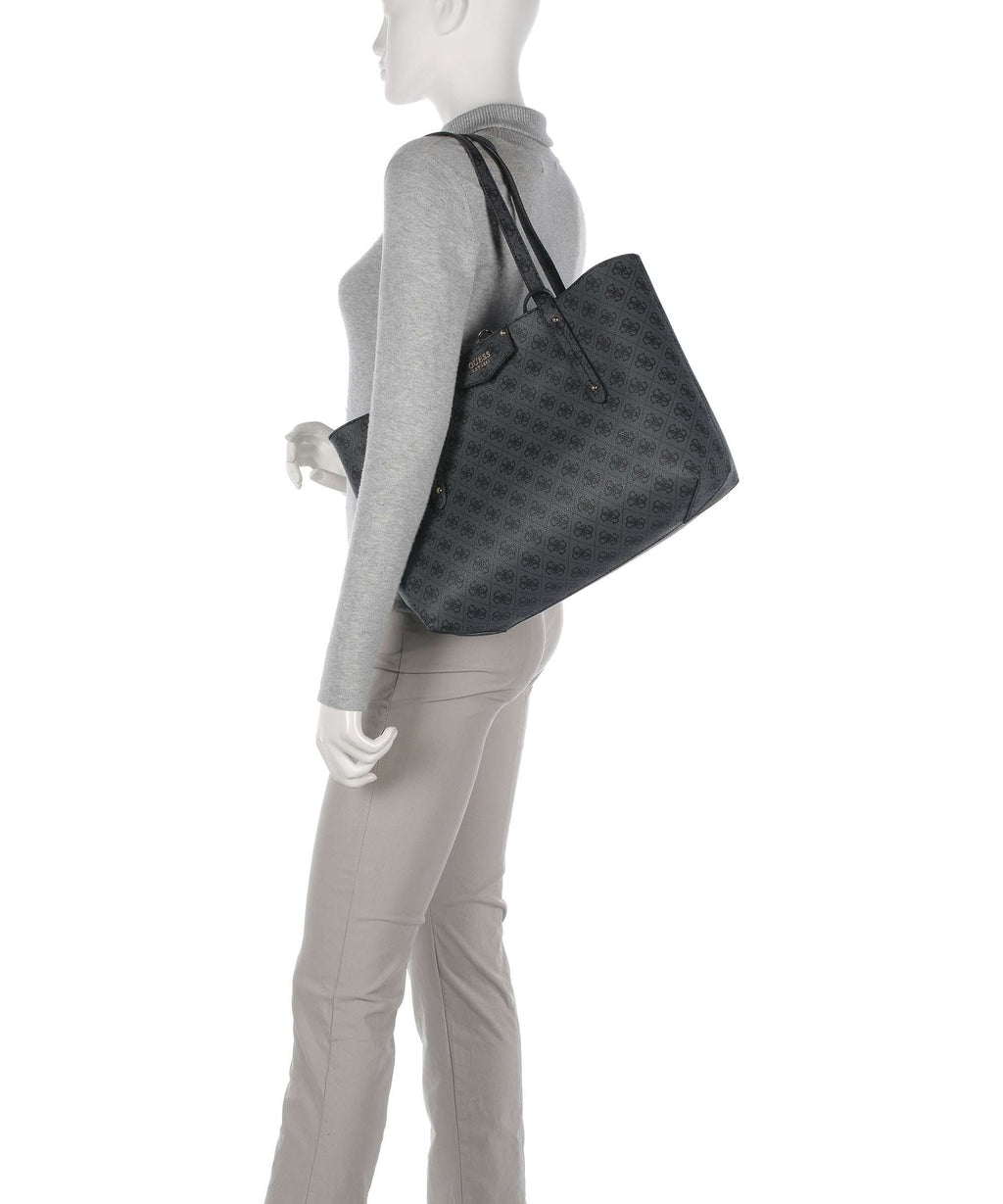 Guess Brenton Eco Tote bag coal logo