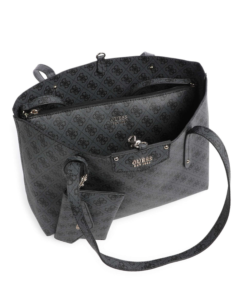Guess Brenton Eco Tote bag coal logo
