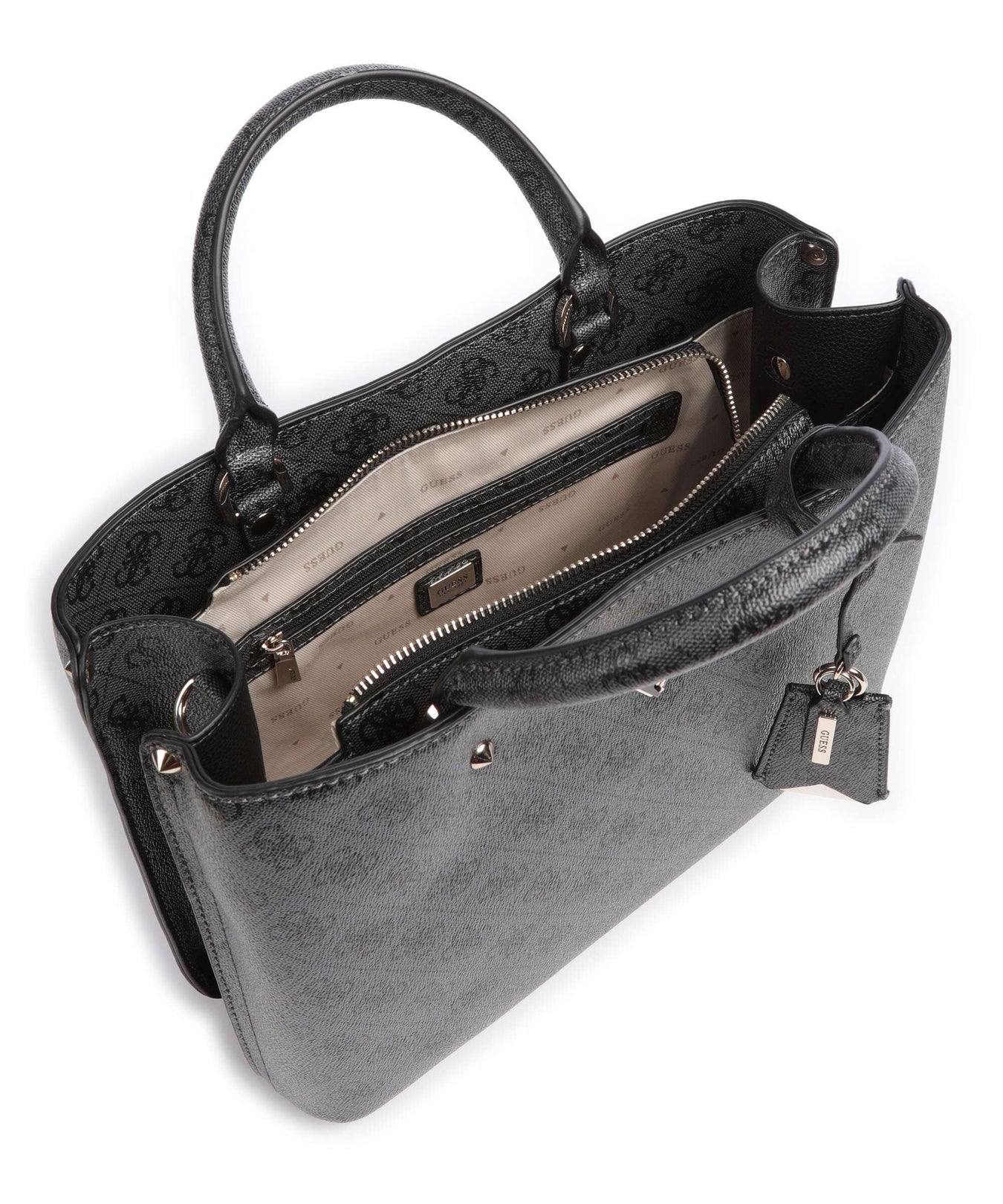 Guess Meridian Handbag coal logo