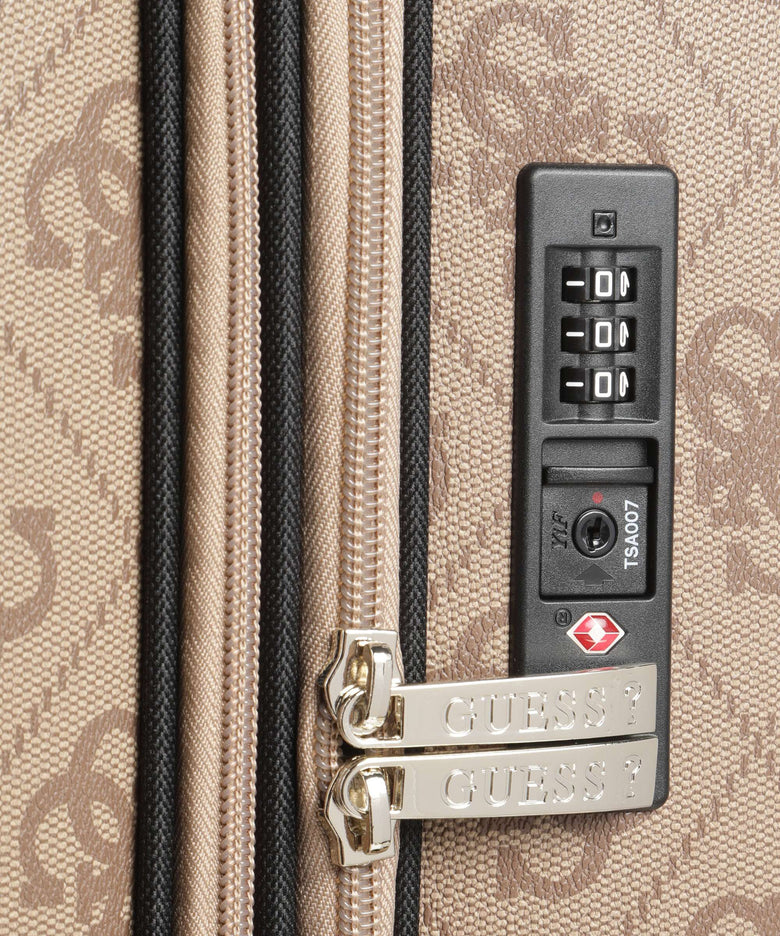 Guess Berta Spinner (4 wheels) latte logo/brown