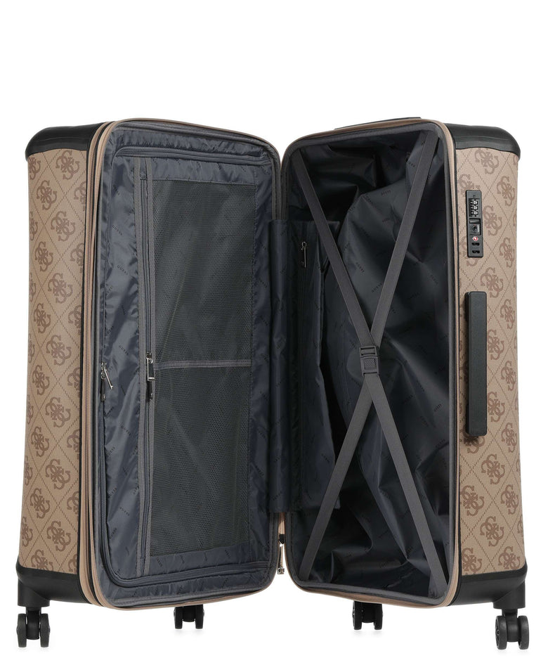 Guess Berta Spinner (4 wheels) latte logo/brown