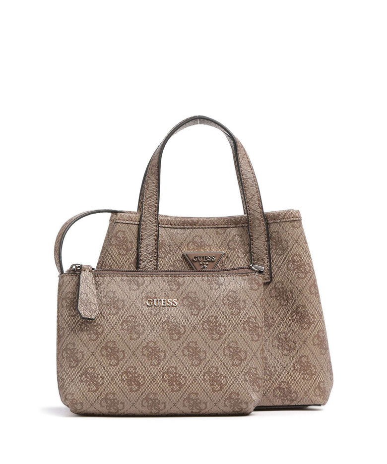 Guess Latona Handbag latte logo