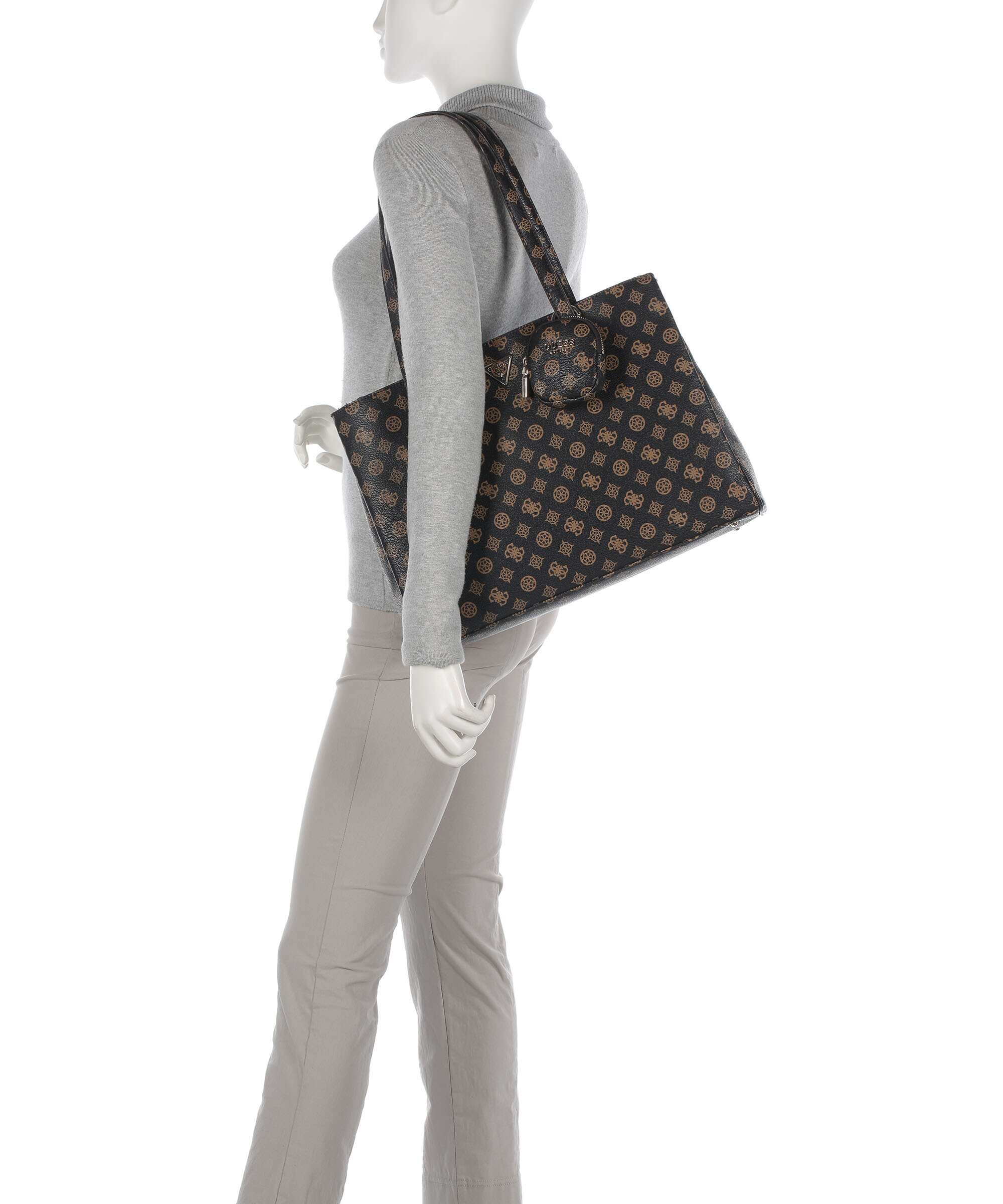 Guess Power Play Tote bag mocha logo