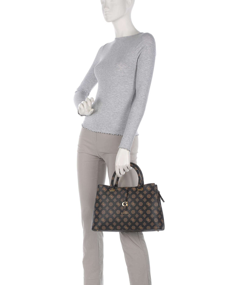 Guess Kuba Handbag mocha logo