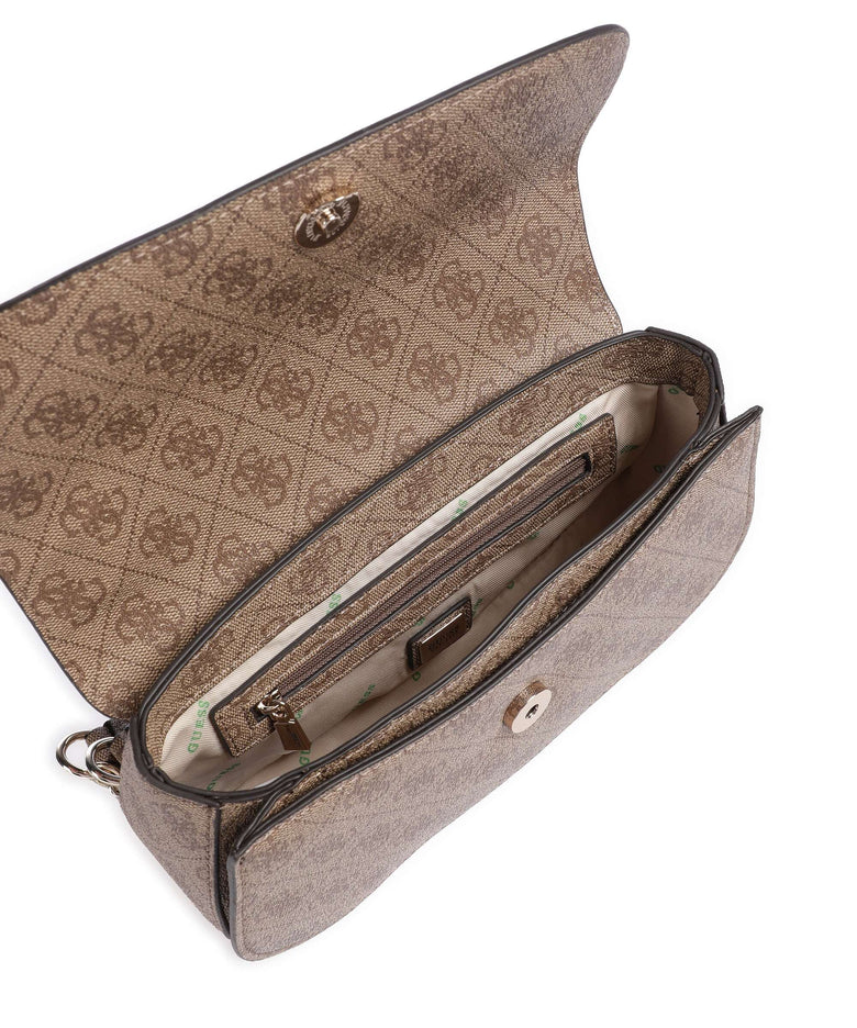 Guess Erica Eco Shoulder bag latte logo