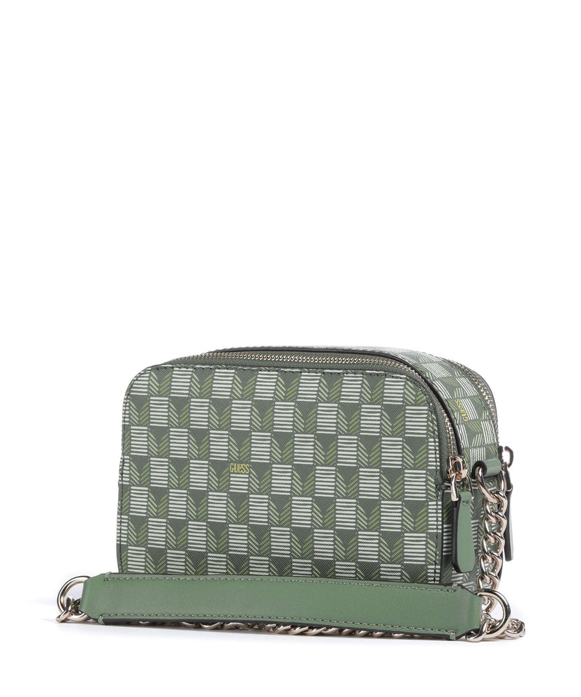 Guess G Wave Crossbody bag green logo