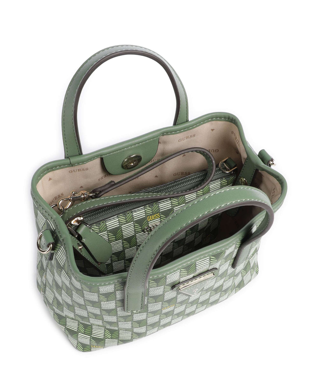 Guess G Wave Mini Handbag green logo