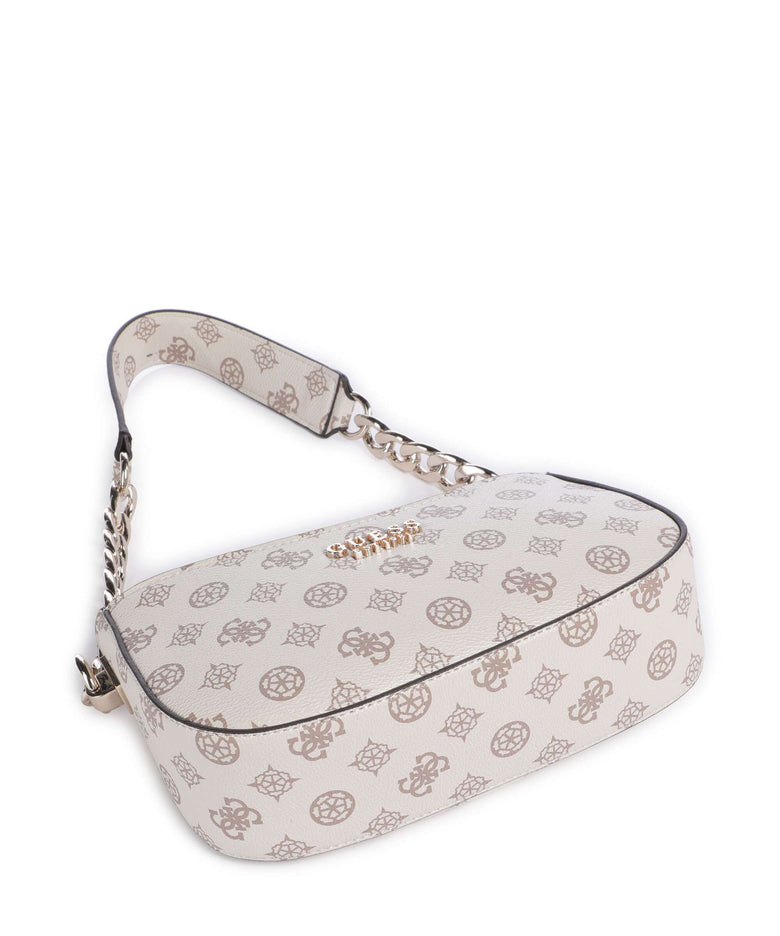 Guess Evelune Shoulder bag cream logo