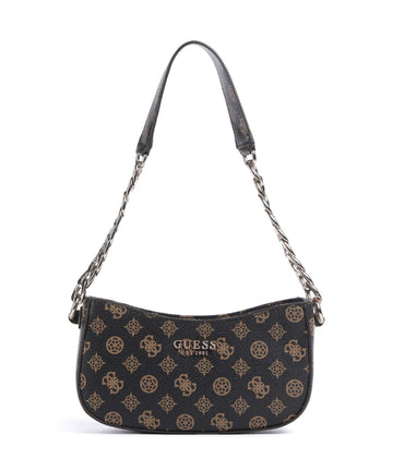 Guess Evelune Schoudertas mocha logo