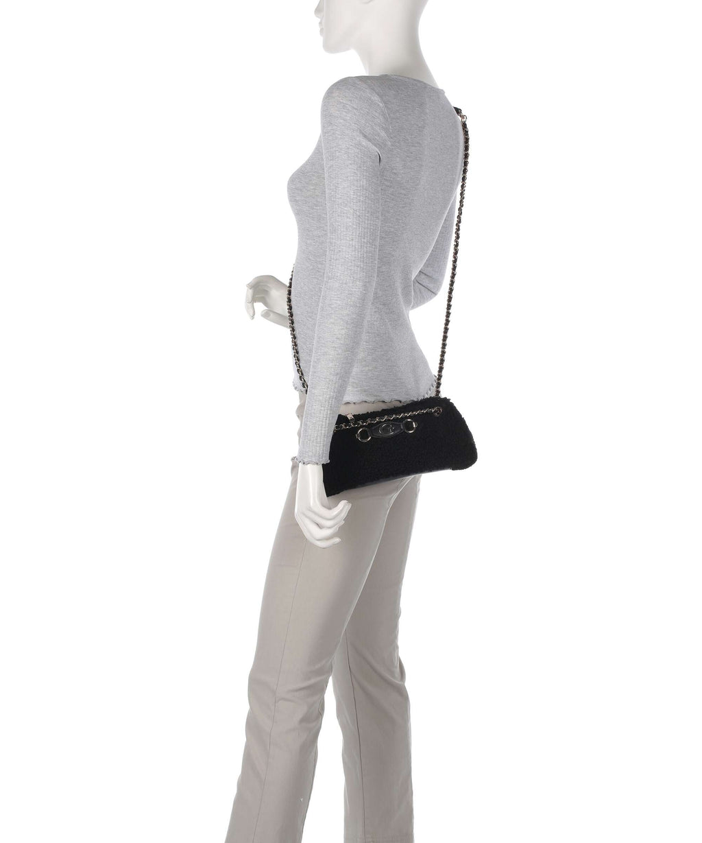 Guess Aslia Shearling Shoulder bag black