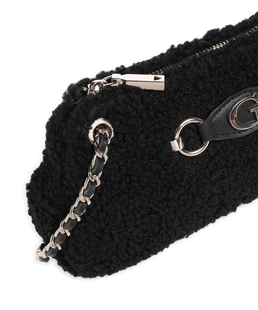 Guess Aslia Shearling Shoulder bag black