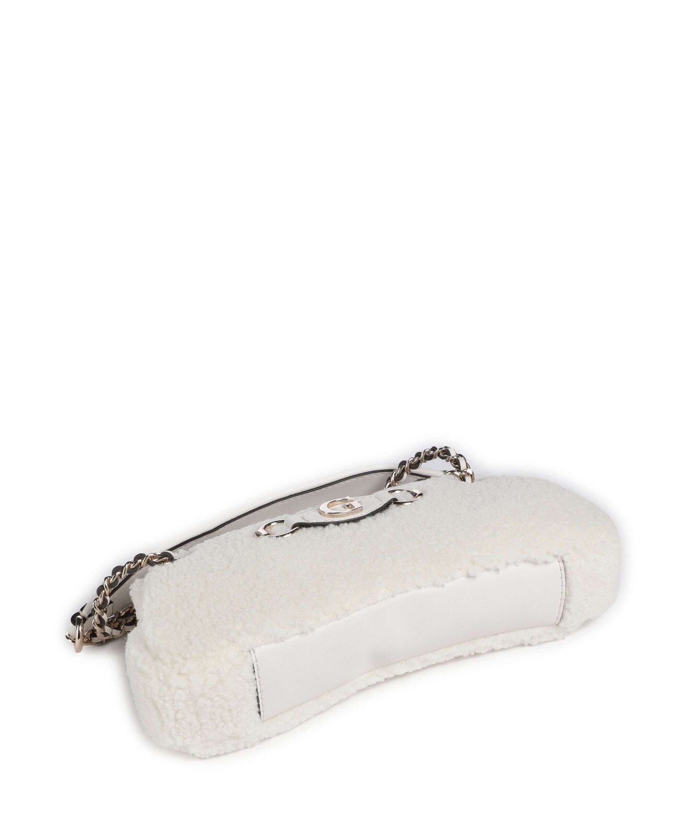 Guess Aslia Shearling Shoulder bag white