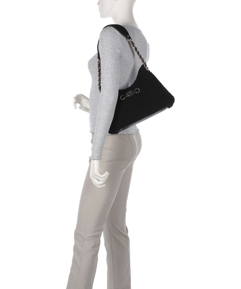 Guess Aslia Shearling Shoulder bag black