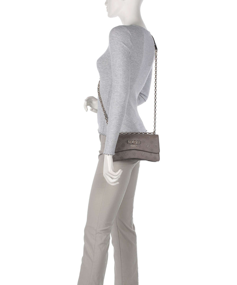 Guess Gerty Peony Shoulder bag dark taupe