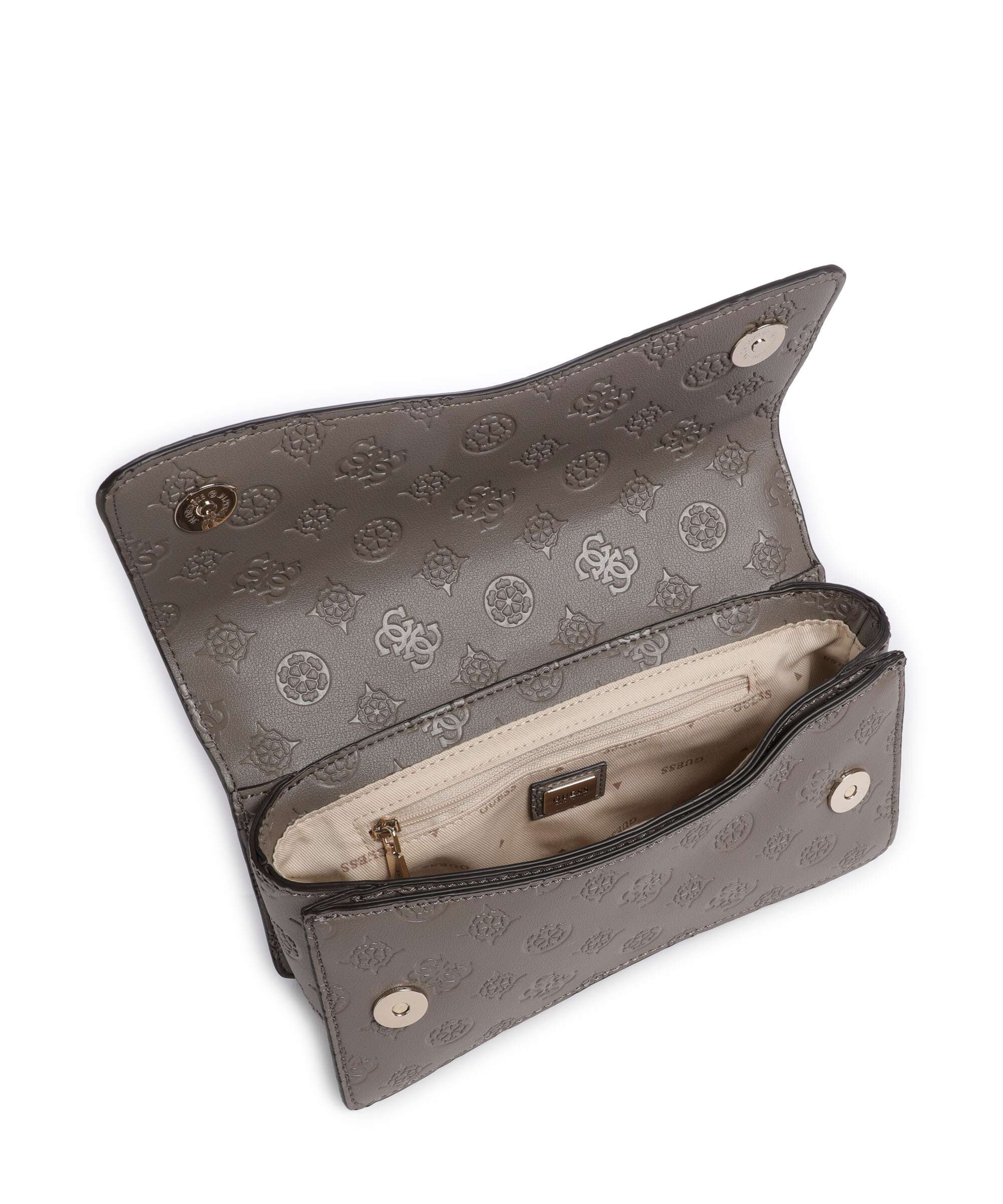 Guess Gerty Peony Shoulder bag dark taupe