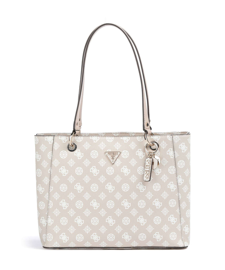Guess Noelle Printed Peony Tote bag sand logo