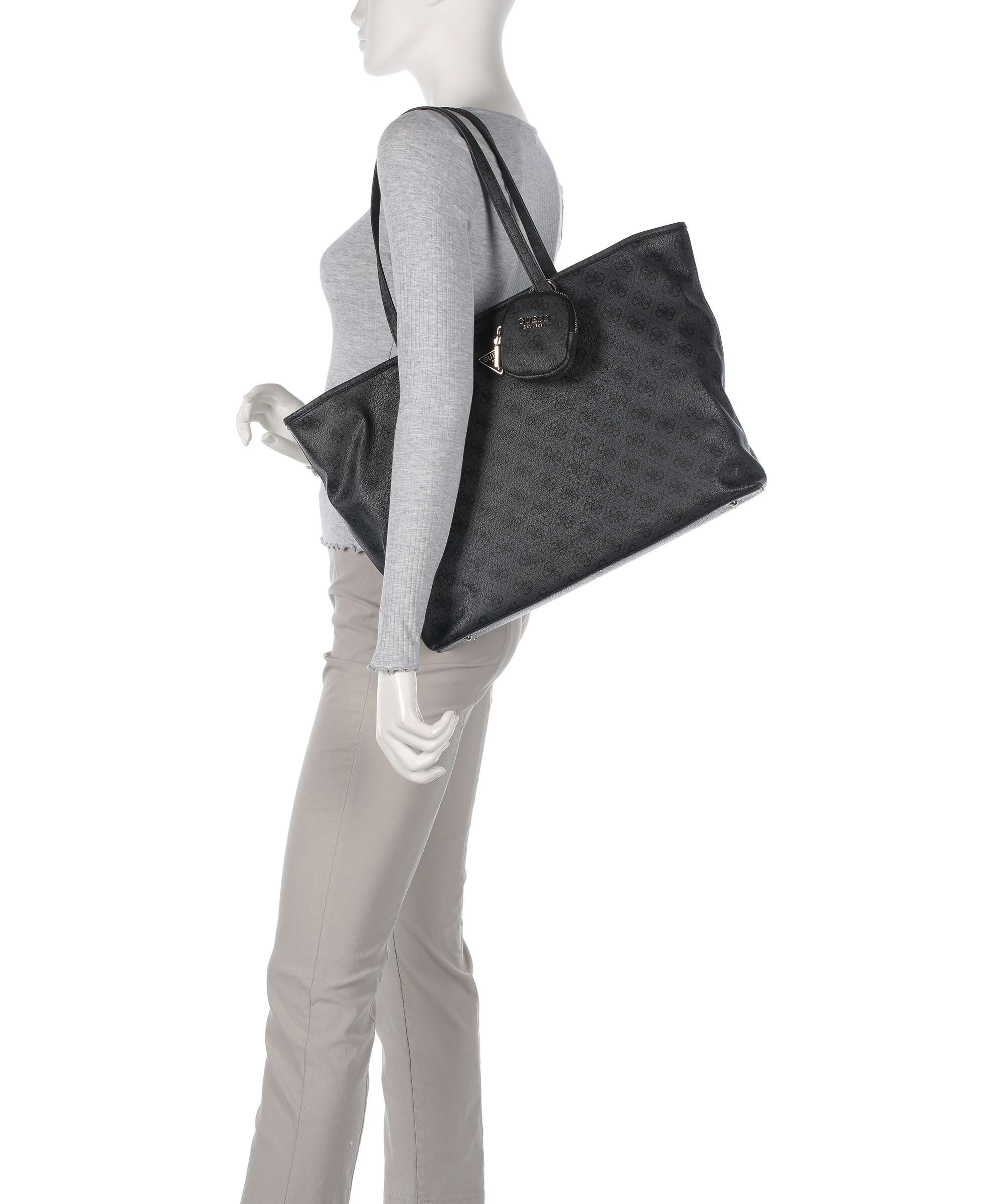 Guess Power Play Tote bag coal logo