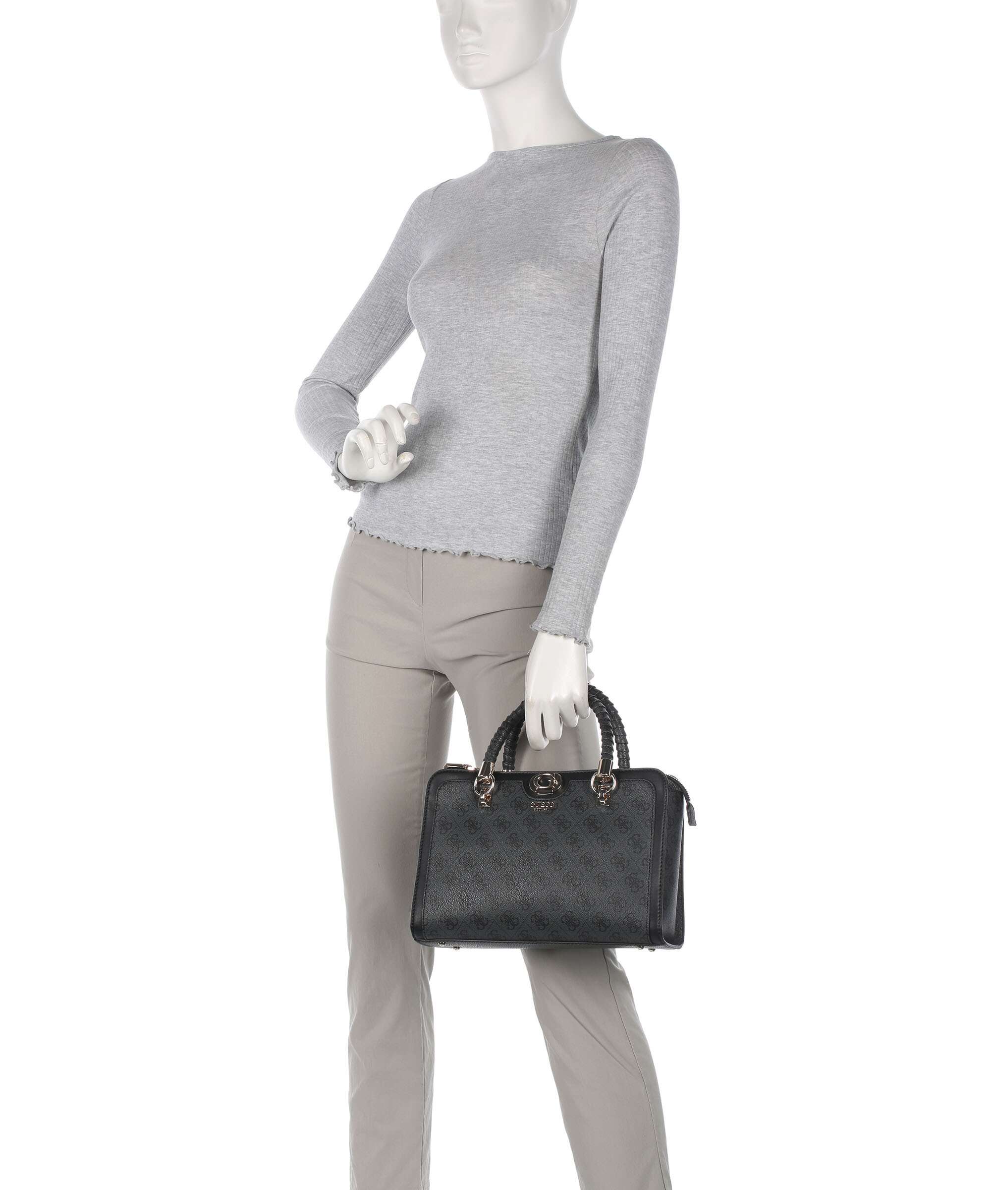 Guess Orlina 4G Logo Handbag coal logo