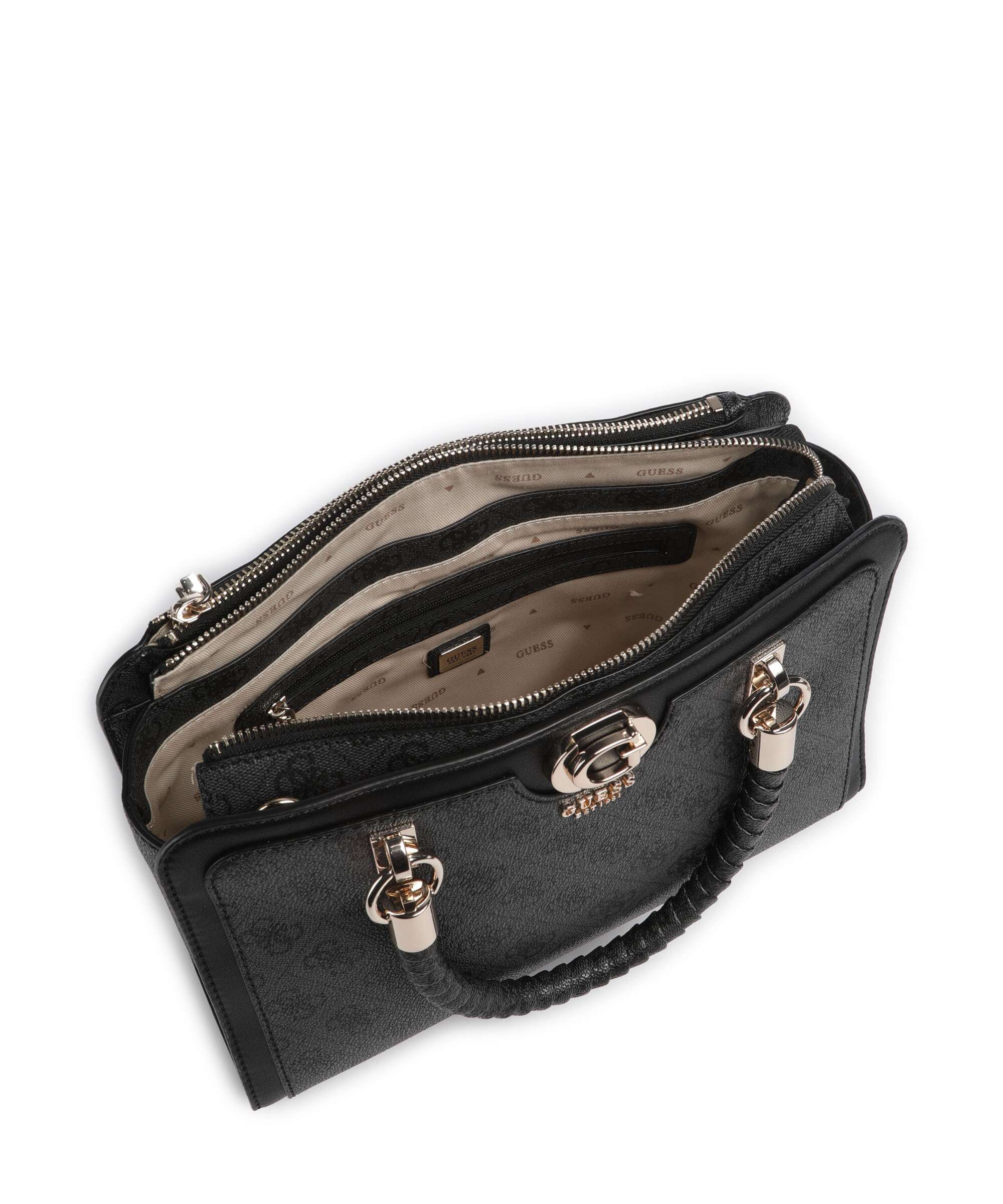 Guess Orlina 4G Logo Handbag coal logo
