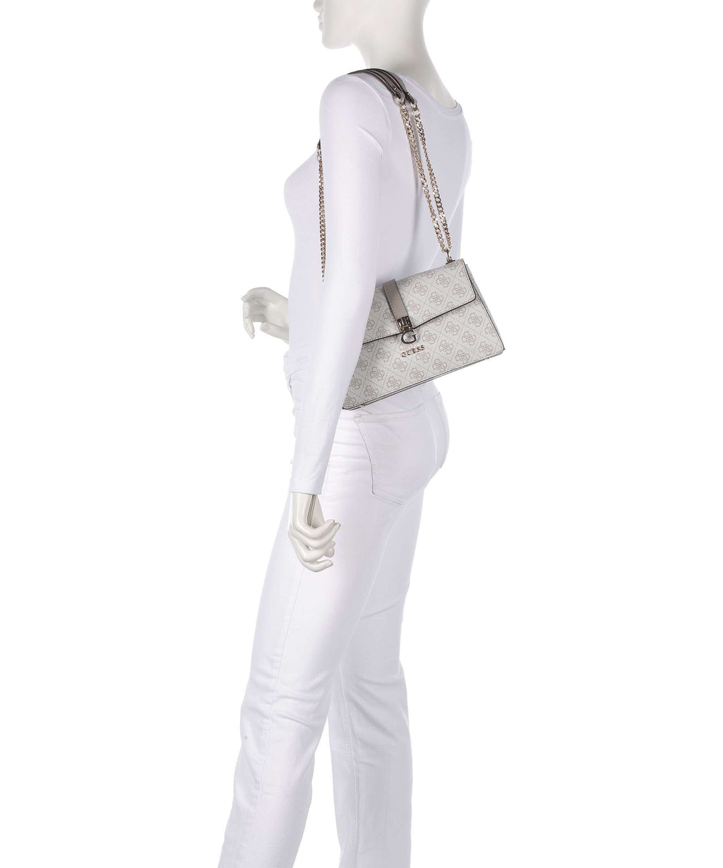 Guess Zamira Shoulder bag dark taupe logo