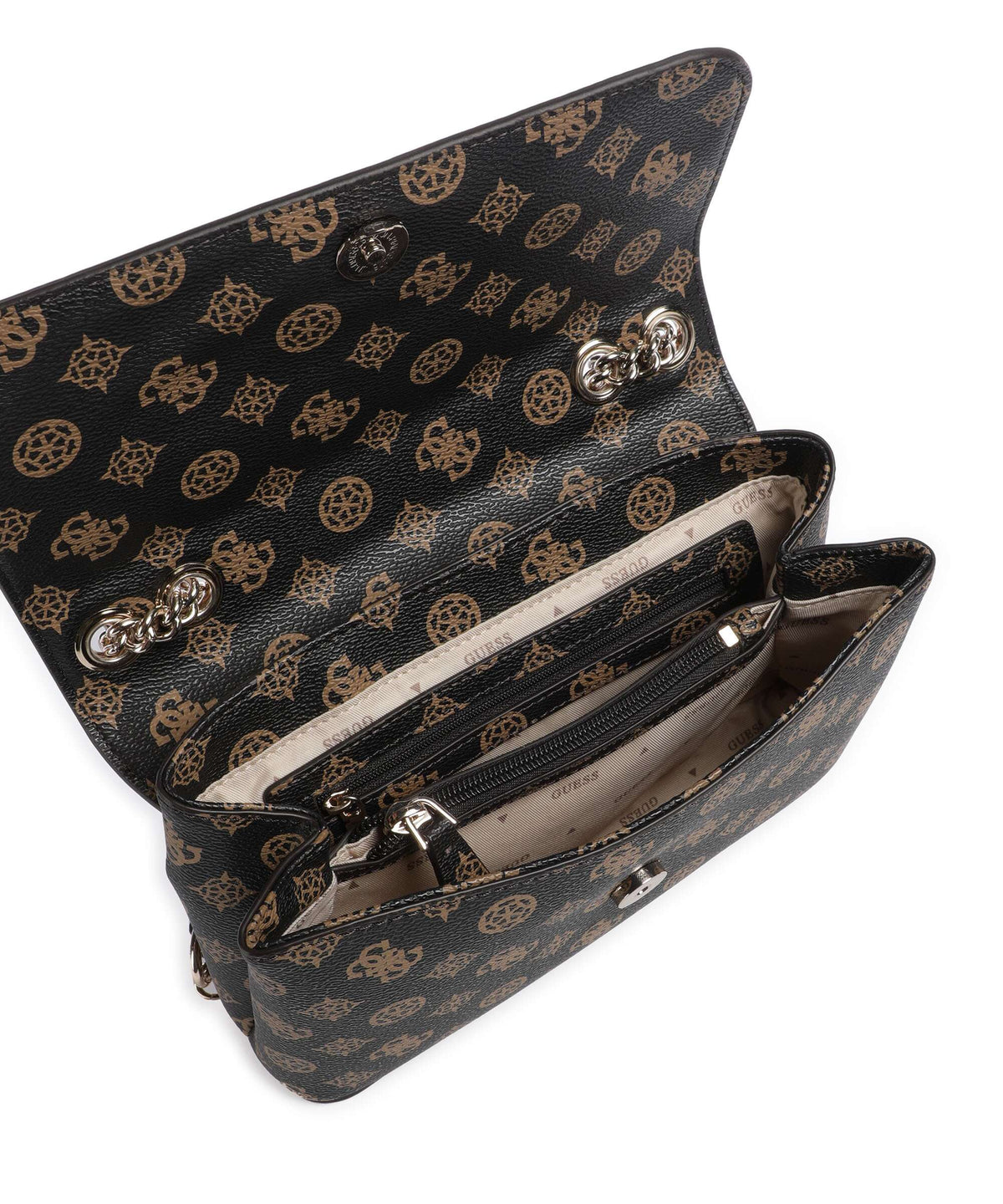 Guess Erica Eco Shoulder bag mocha logo