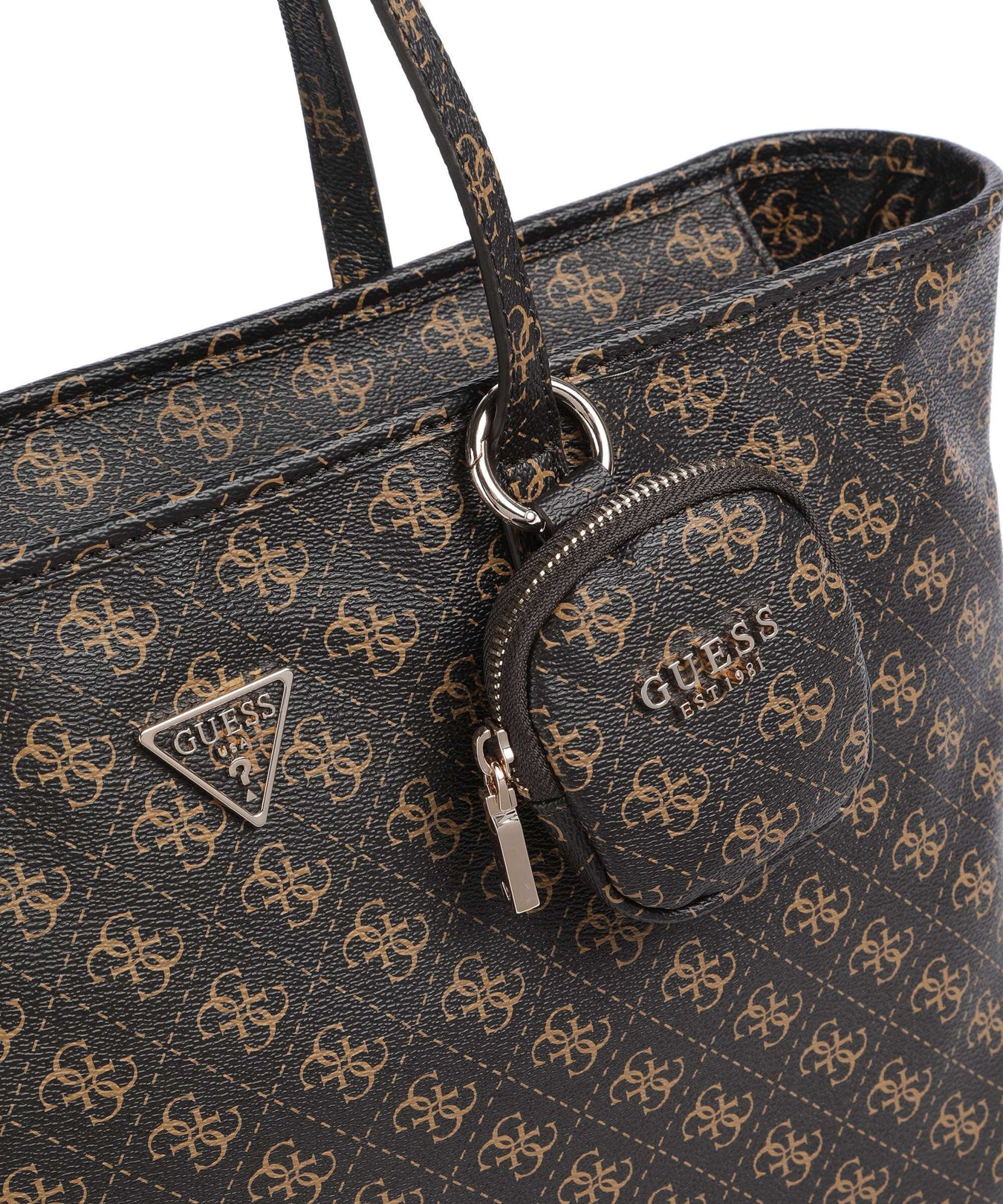 Guess Power Play Tote bag brown logo