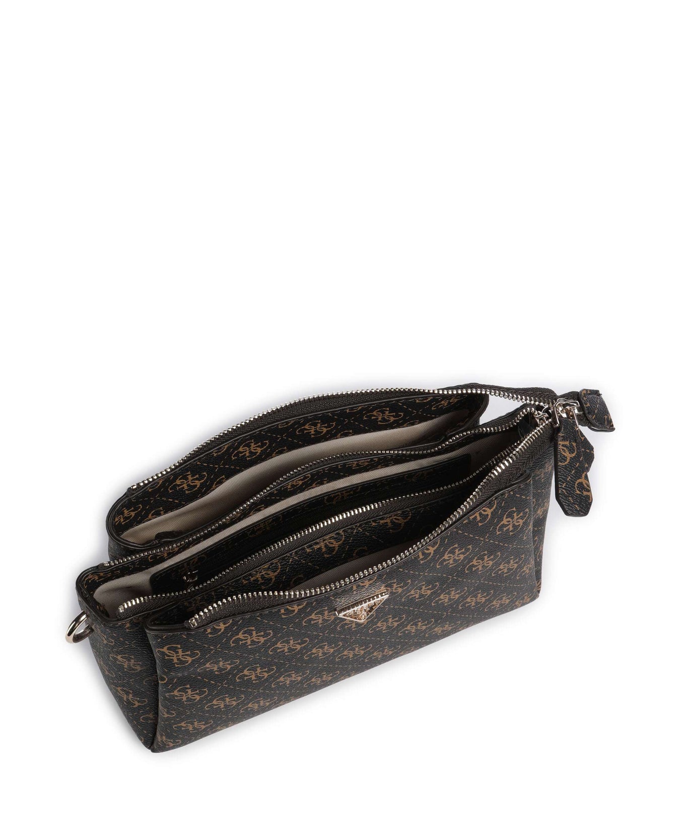 Guess Noelle Q Logo Crossbody bag brown logo