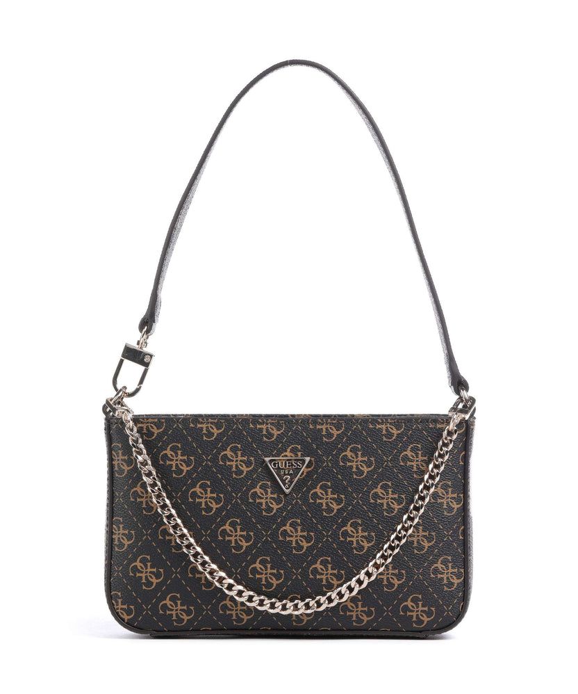 Guess Noelle Q Logo Shoulder bag brown logo