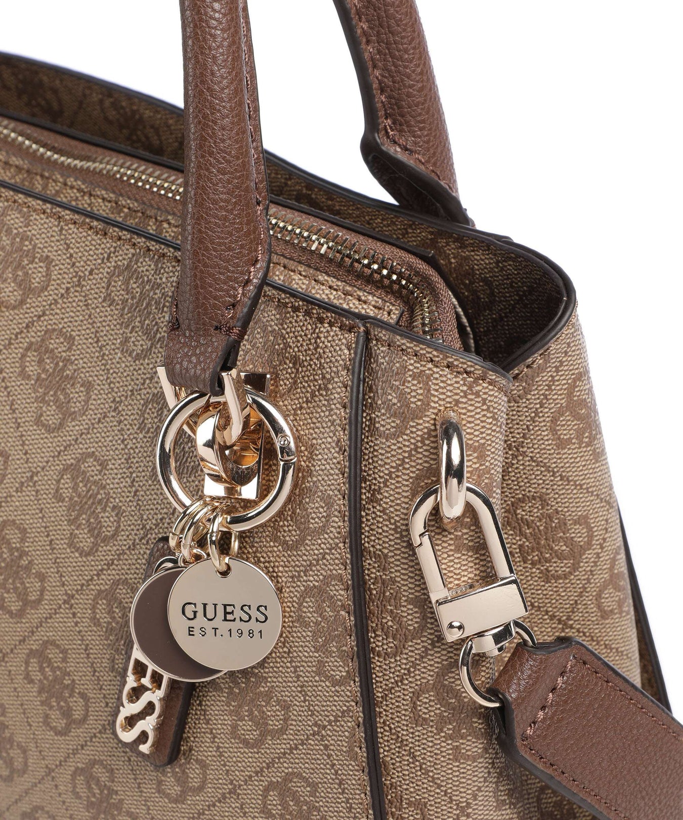 Guess Noelle 4G Logo Handbag latte logo/brown
