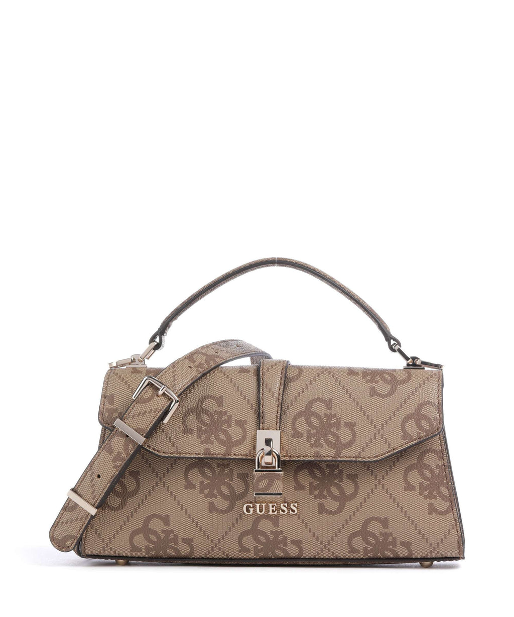 Guess Queensland Big 4G Logo Handbag latte logo