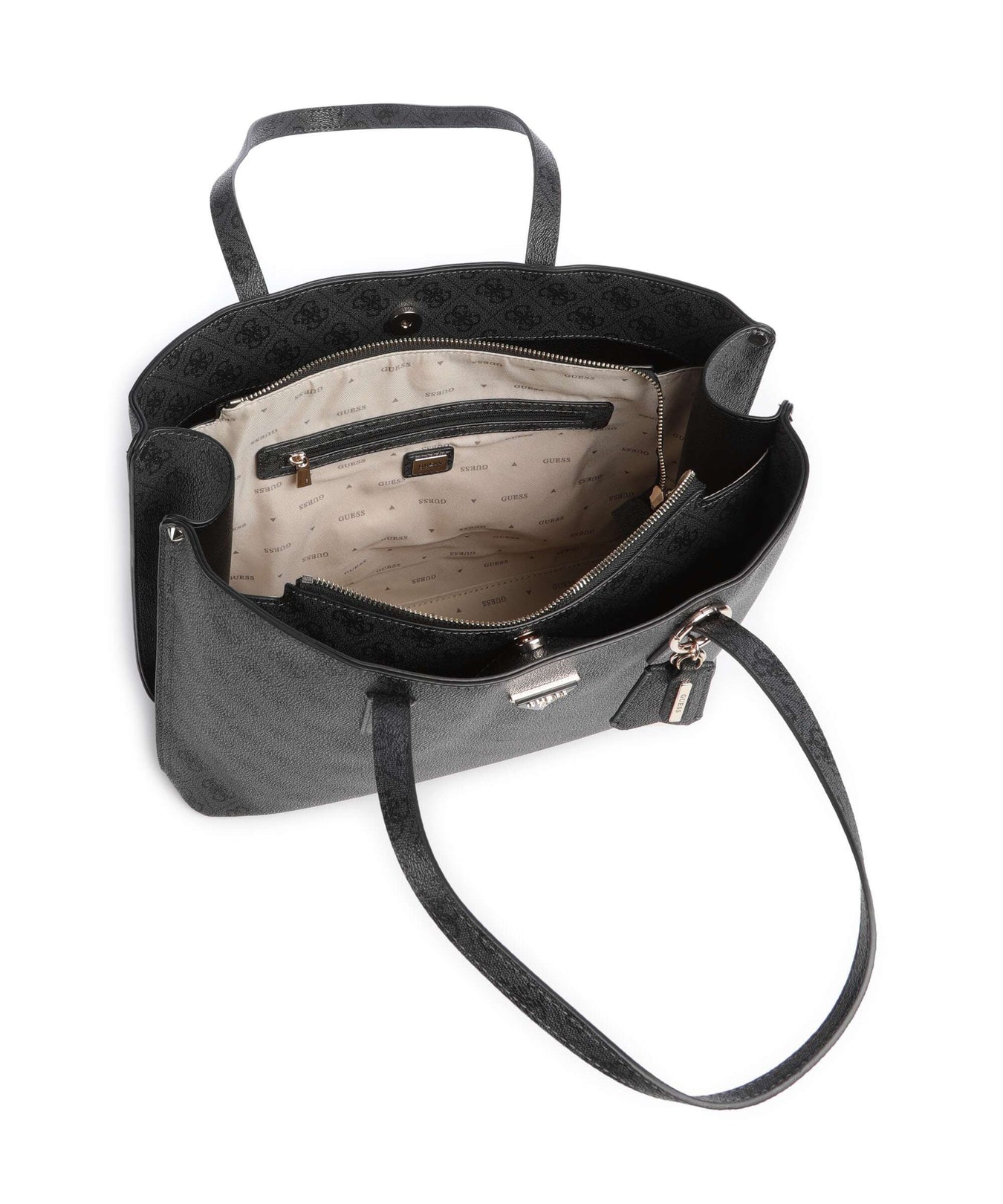 Guess Meridian Tote bag coal logo