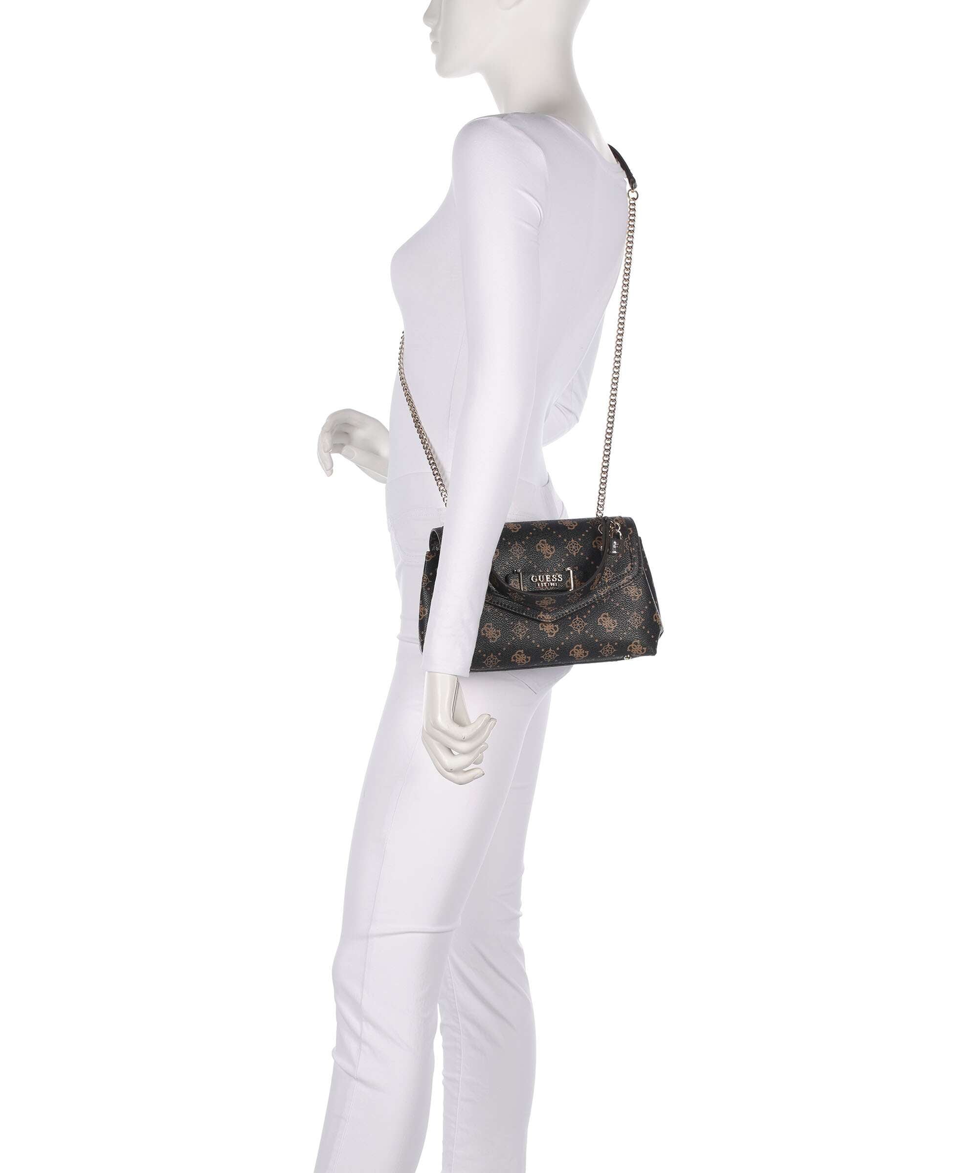 Guess Silia Shoulder bag espresso logo