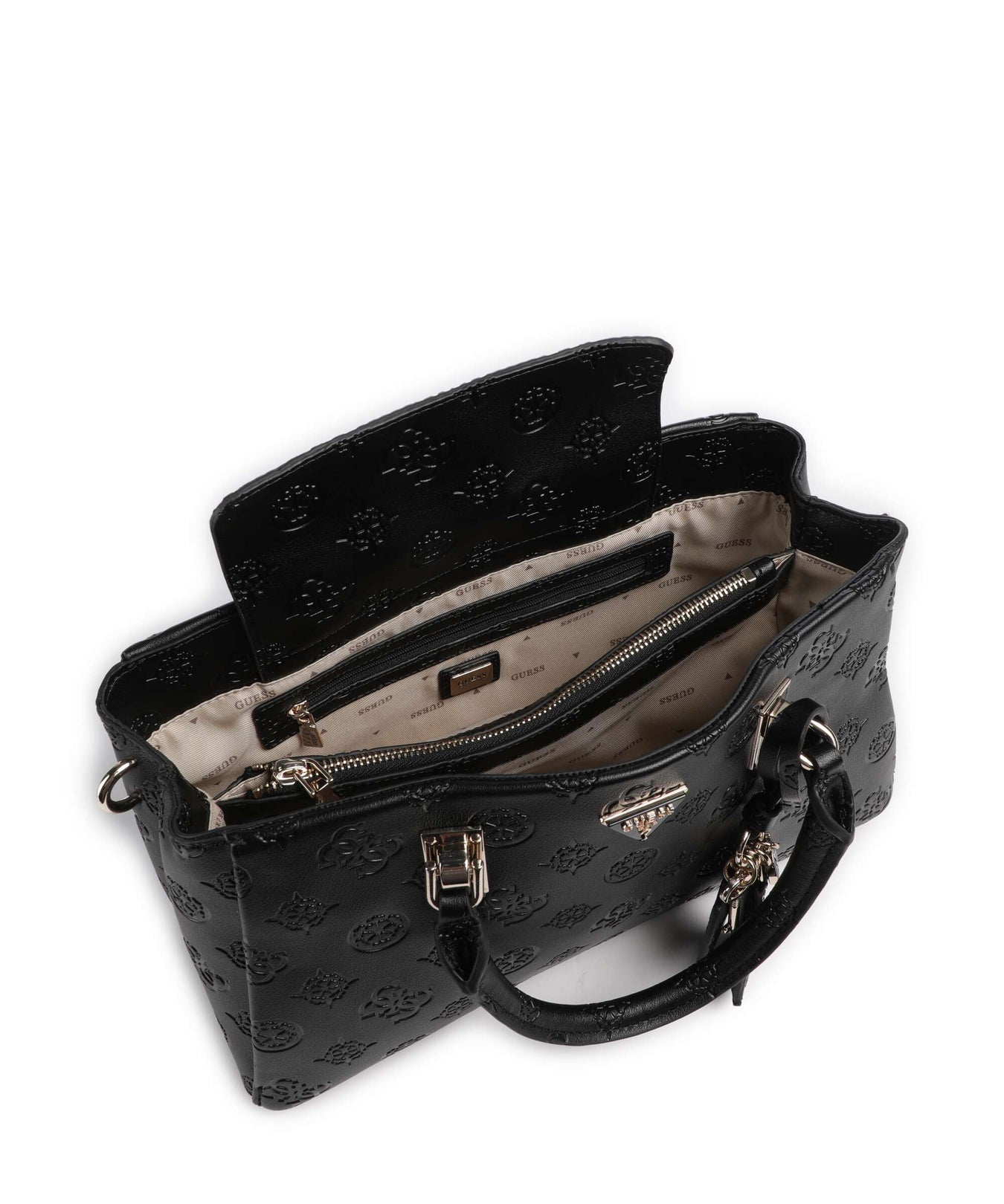 Guess Tisha Handbag black logo