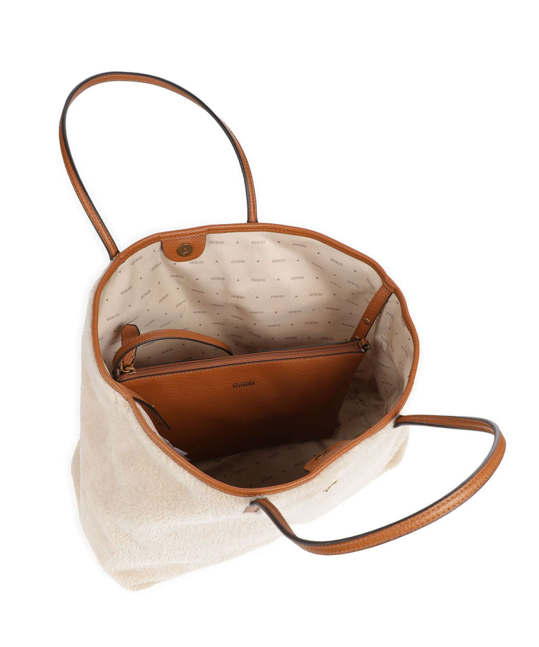 Guess Large Tote bag natural/cognac