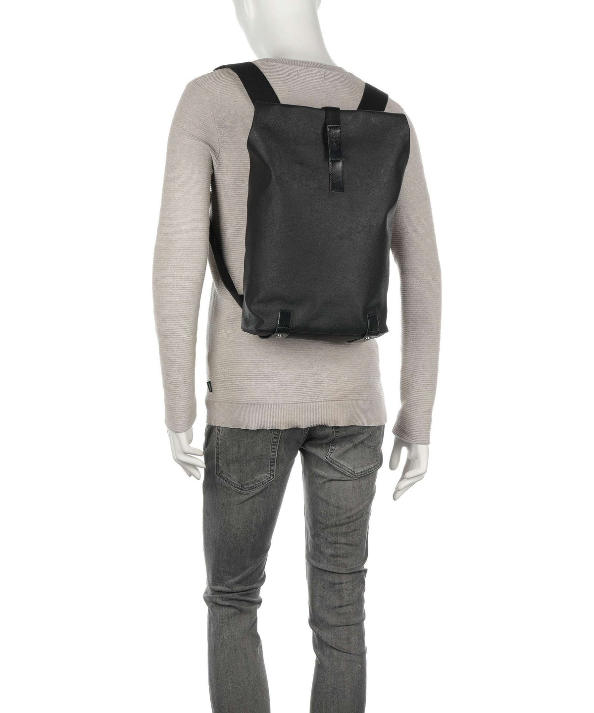 Brooks England Pickwick Cotton Canvas Small Rolltop backpack black