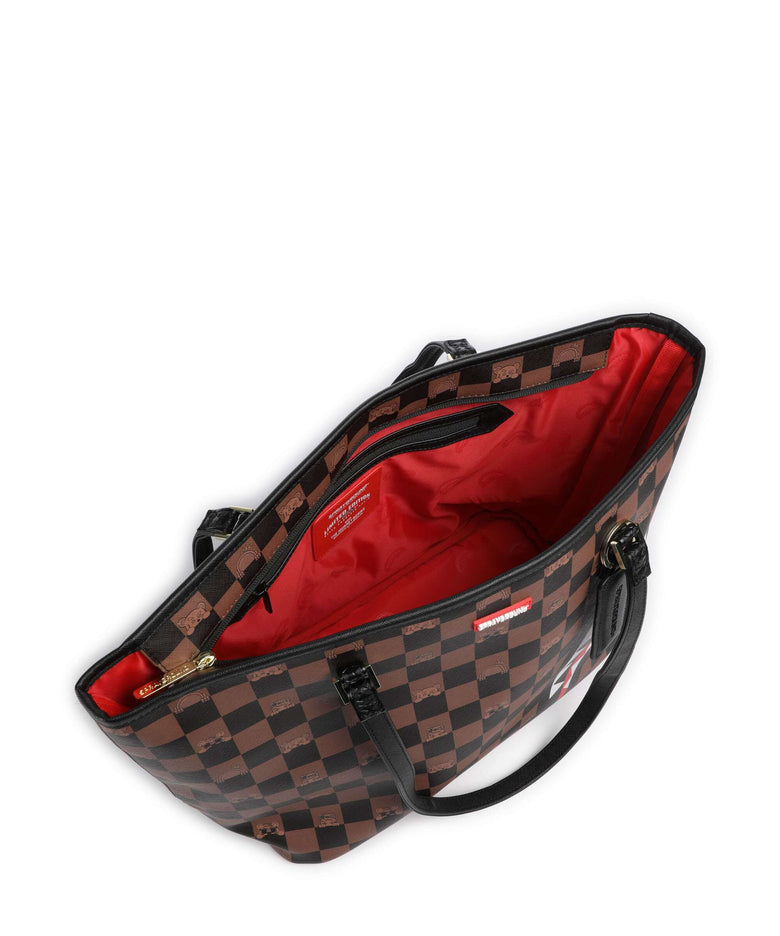 Sprayground Peeking Character Check Tote bag multicolour